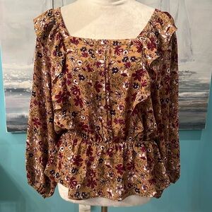 NWT Collective Concepts Floral Blouse, XL